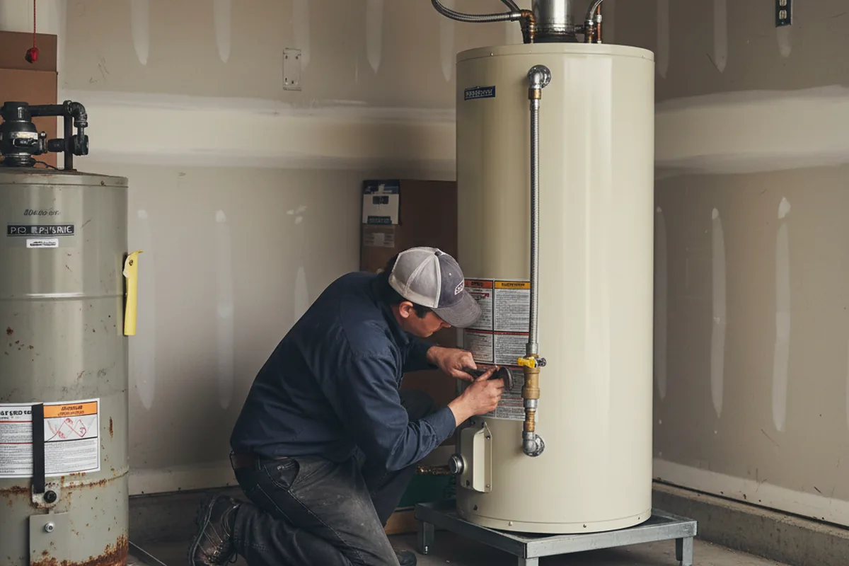 Water heater and shutoff valve replacement in Dubuque